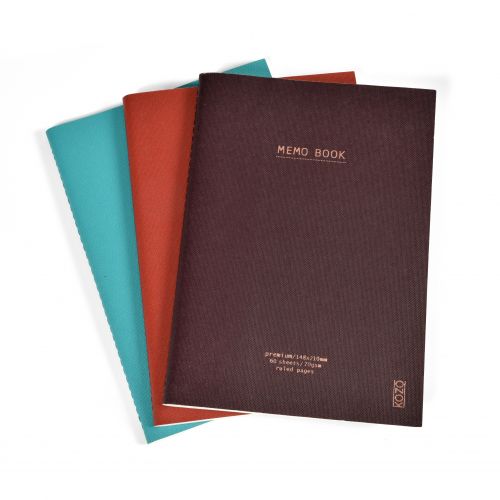kozo notesbog a5 3 pakker